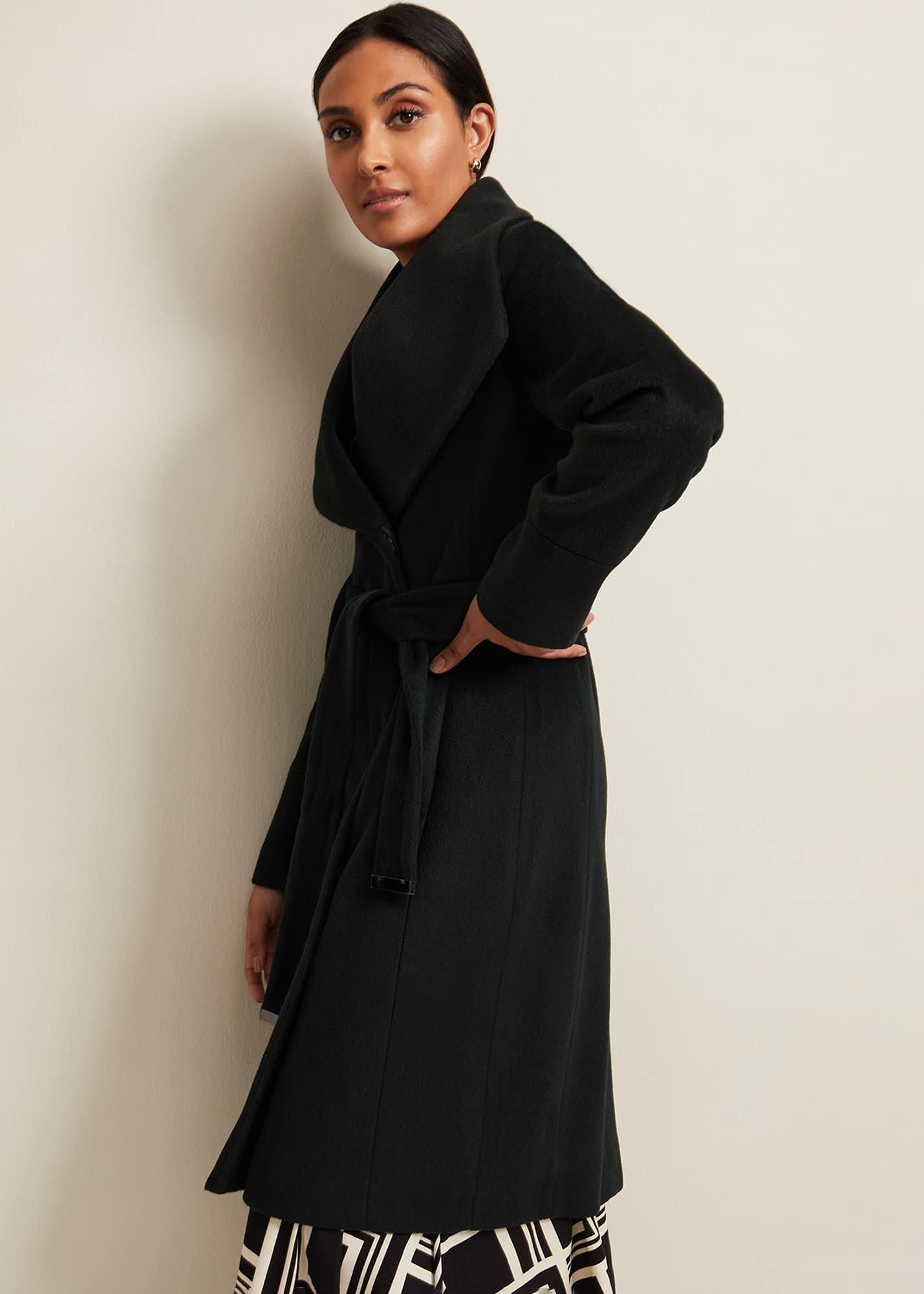 Petite Nicci Belted Wool Coat