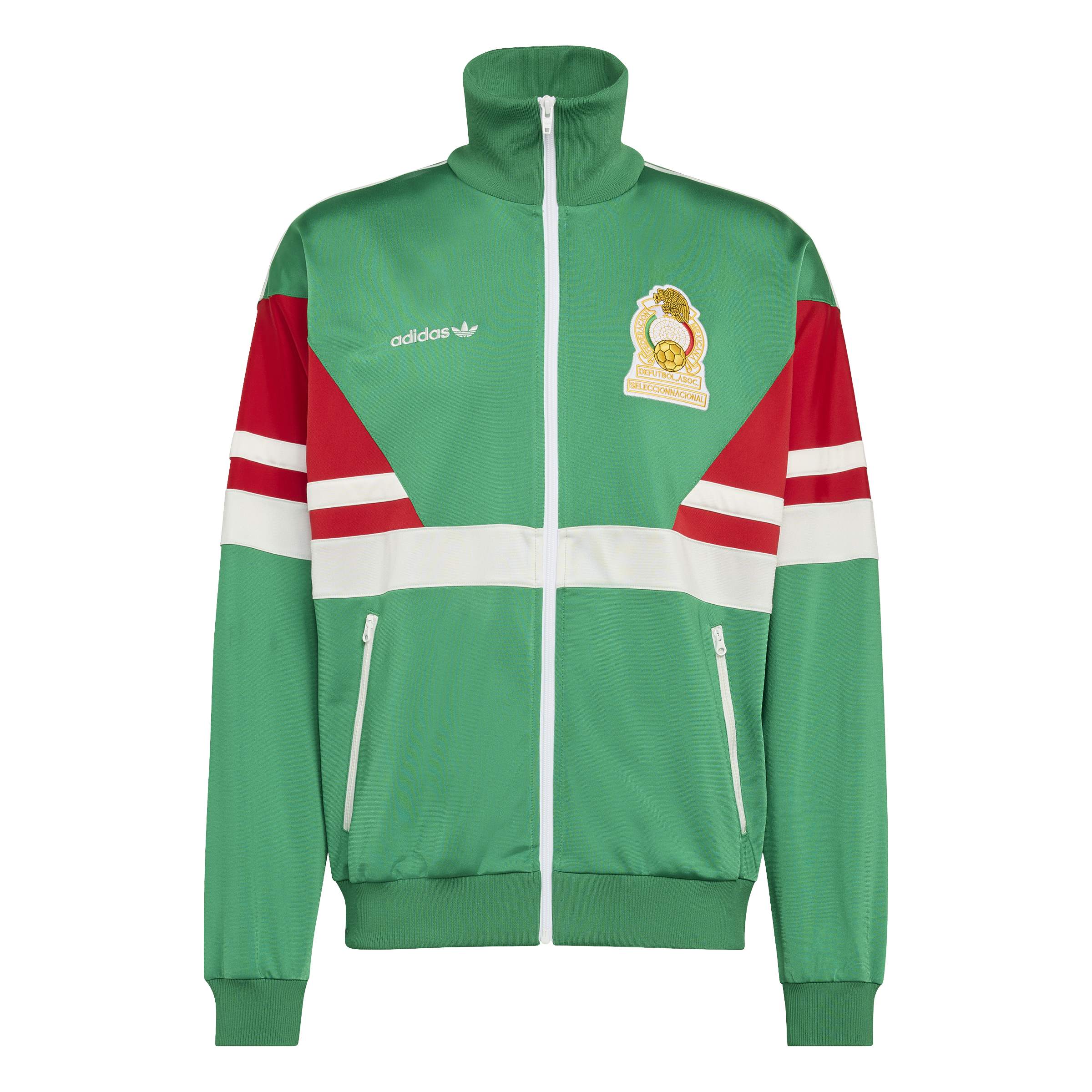 [SJH] Mexico National Team 1986 Bringback Full-Zip Track Jersey Top - Green