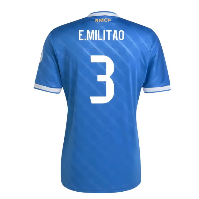Camiseta Real Madrid 2025-2026 Tercer Hombres - Oficial Con Militao 3
