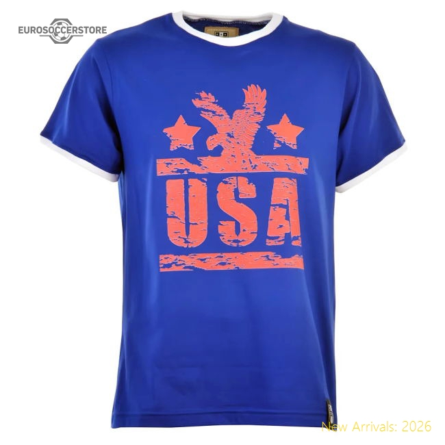 Usa National Teams T-Shirt - Royal/White Ringer Small - 36-38