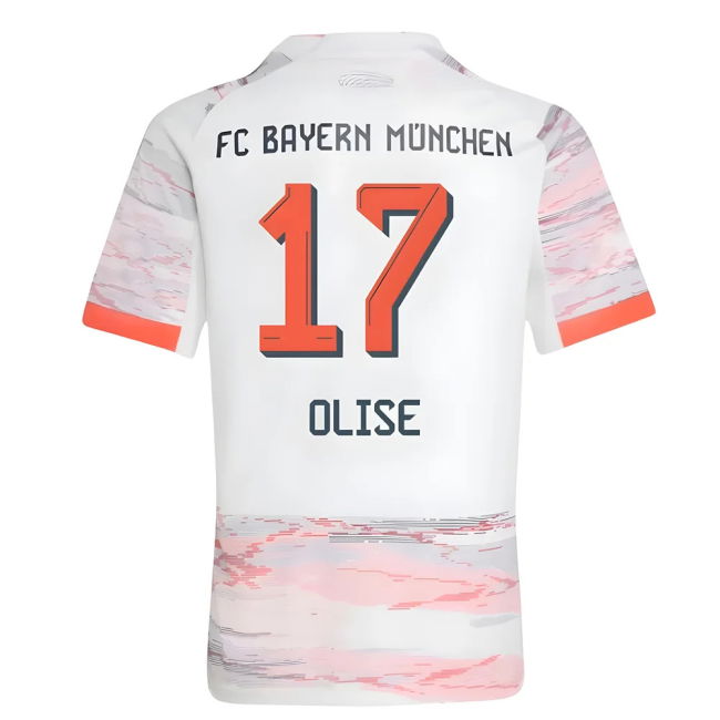 2025-2026 Bayern Munich Away Shirt - Kids (Olise 17) Reinforced Seams