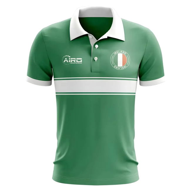 Ireland Concept Stripe Polo Shirt (Green) Premium Authentic
