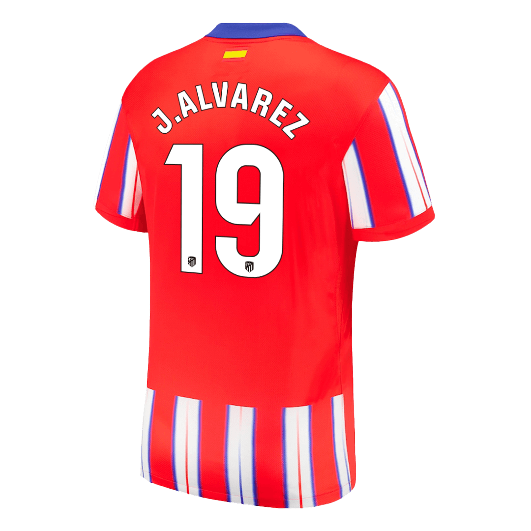 Atletico Madrid 2425 Home Football Shirt 19 J ALVAREZ - Official