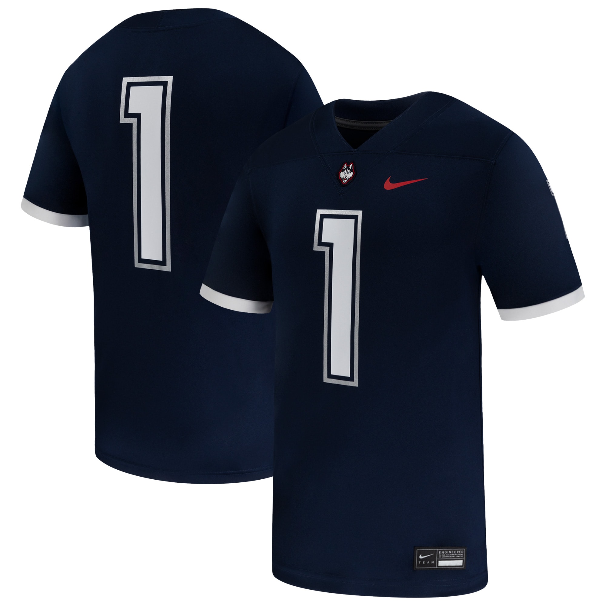 #1 UConn Huskies Game 26/27 Football Jersey - Navy