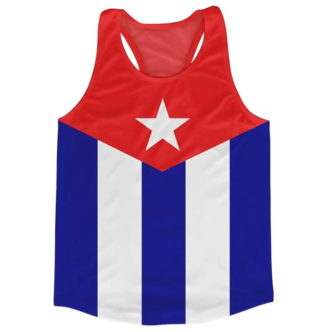 Aero-Dynamic Cuba Flag Running Vest Climate-Control Climate-Control