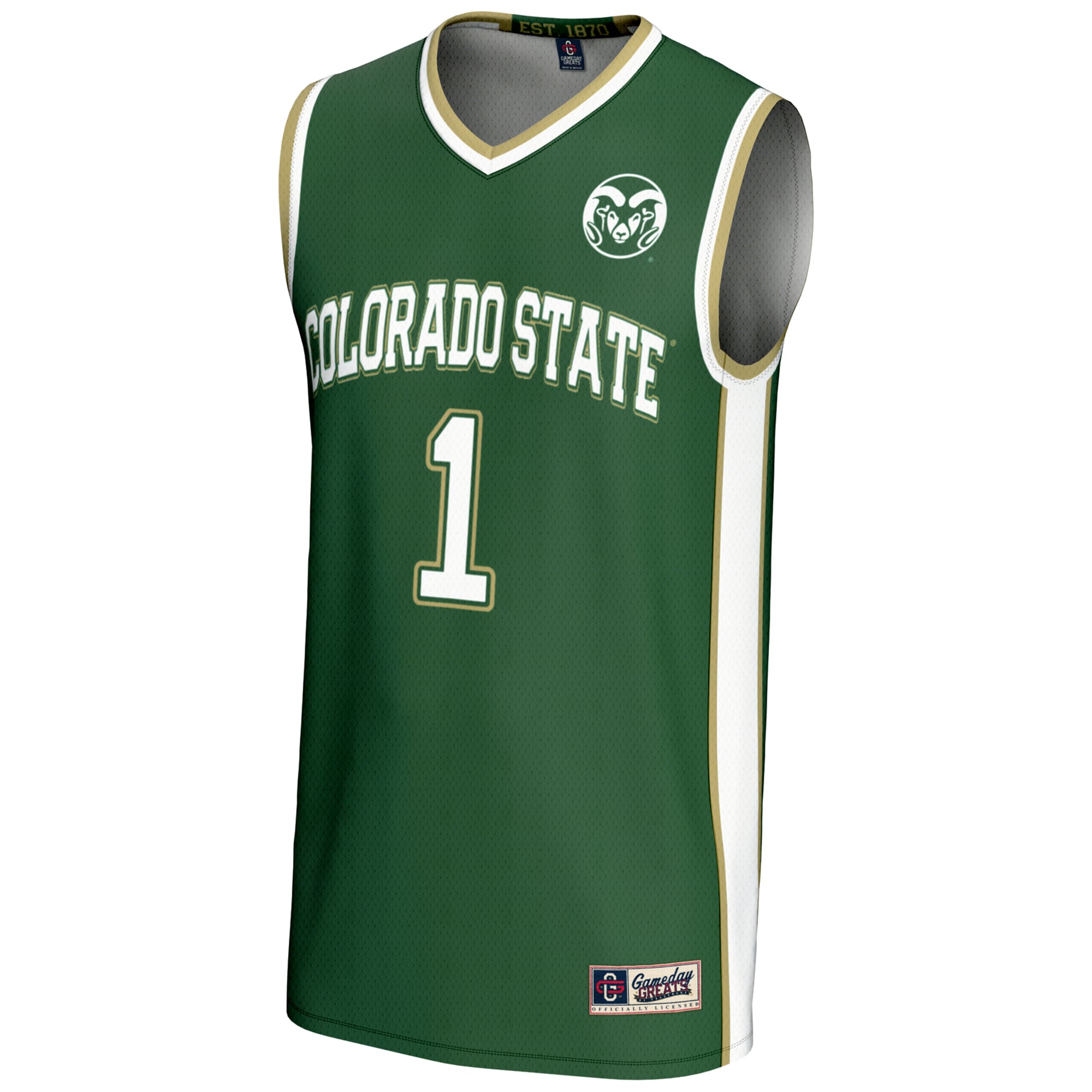 #1 Colorado State Rams GameDay Greats Lightweight Basketball Jersey - Green