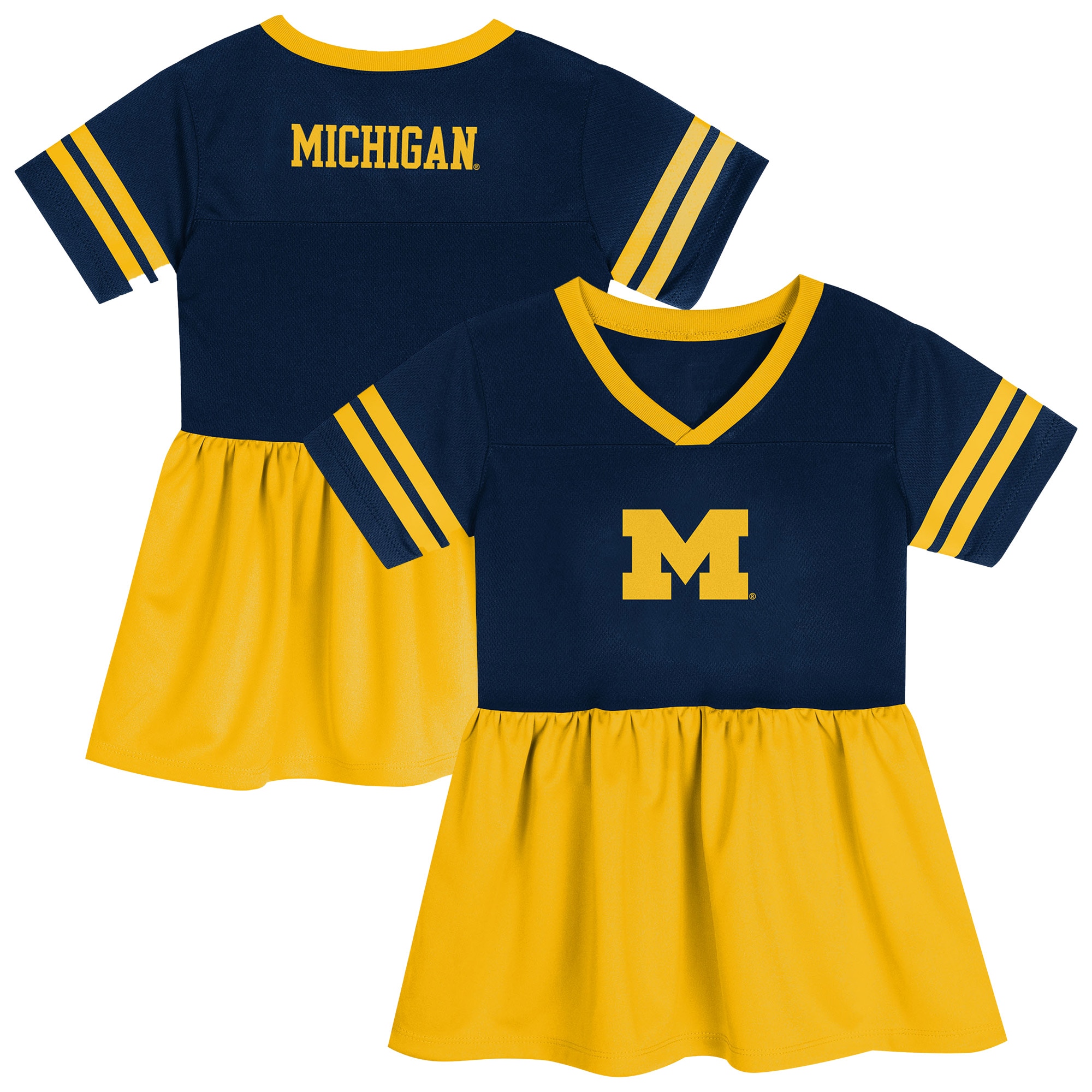 [NJP] Michigan Wolverines Outerstuff Toddler Toddler Stadium Light Fashion Jersey - Navy/Maize