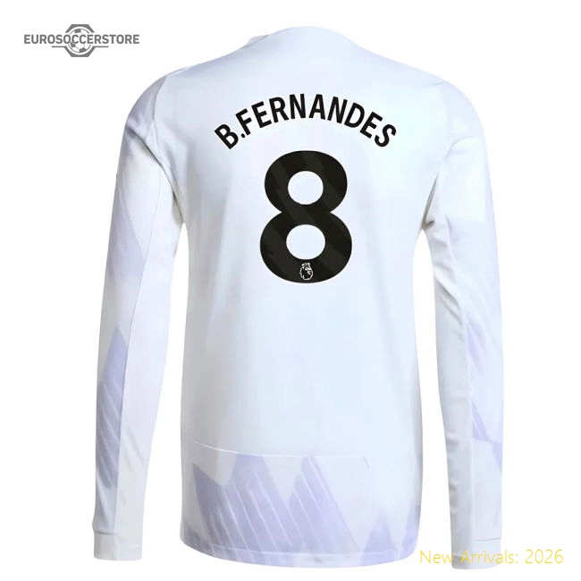 2025-2026 Man Utd Authentic Long Sleeve Away Shirt (bfernandes 8)