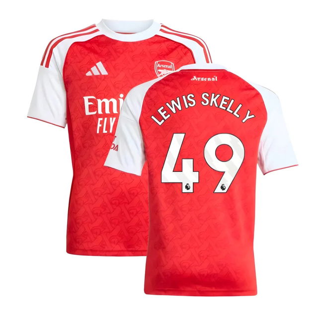 Arsenal Home Football Shirt 2025-20 - Lewis Skelly 49 L M S Kids
