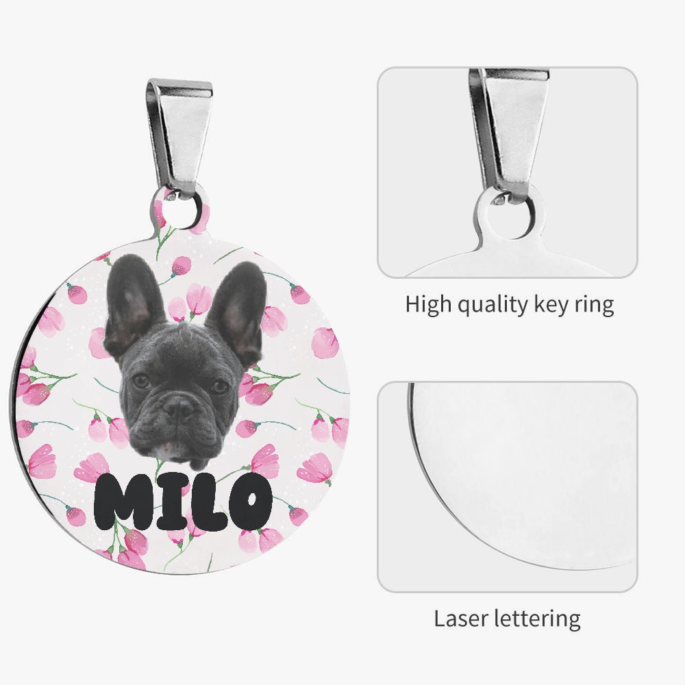 Comfortable Maple - Custom Double-sided French Bulldog Tag for French