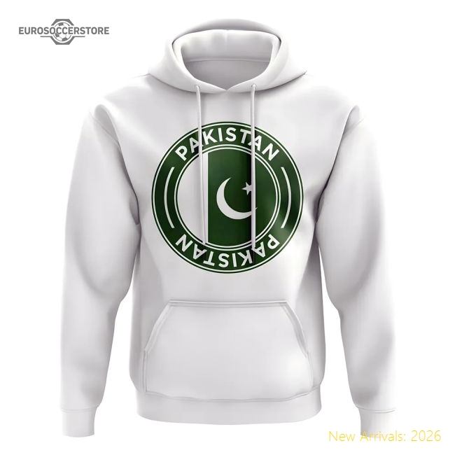 Excellent Pakistan Football Badge Hoodie (white) - Match Quality
