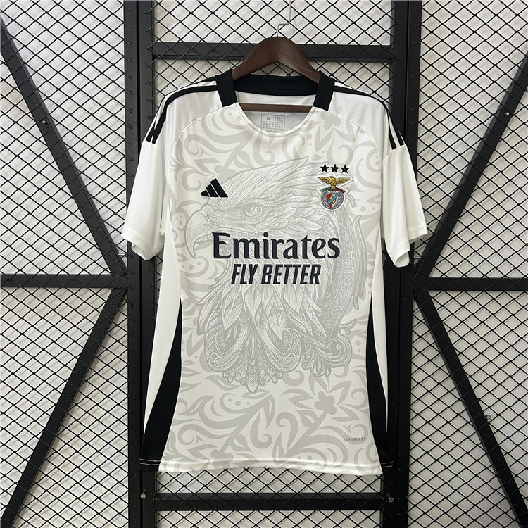 Moisture Wicking Benfica 2526 White Soccer Jersey Football Shirt