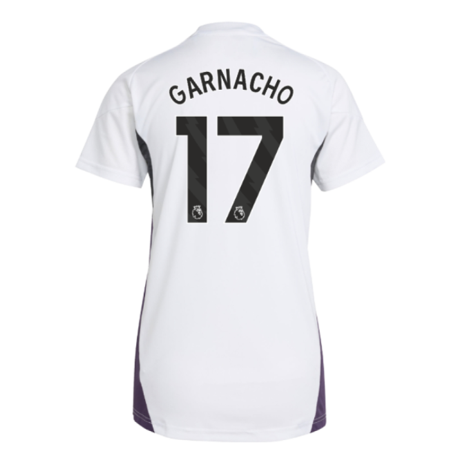 2025-2026 Man Utd Training Jersey (White) - Womens (Garnacho 17)