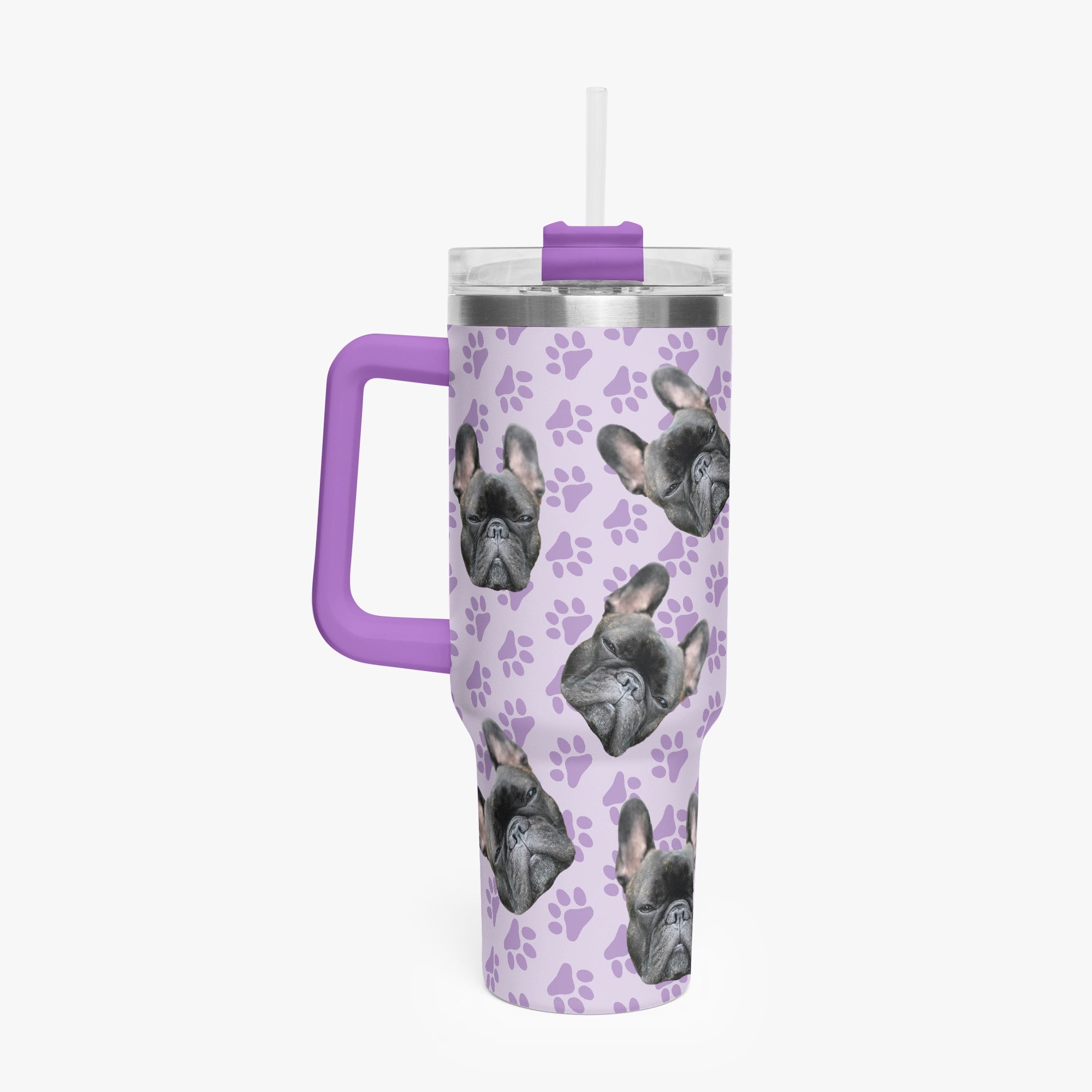 Donna - Bulldog Personalized Car Tumbler Cup Summer Wear
