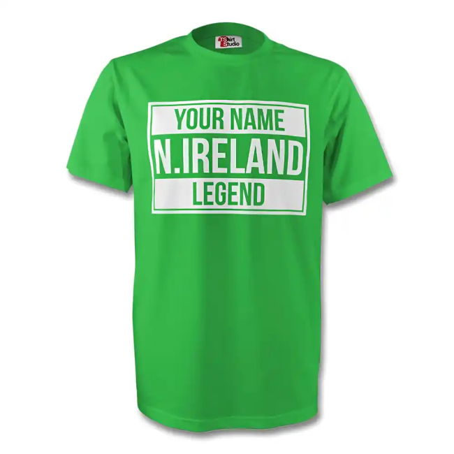 Your Name Northern Ireland Legend Tee (Green) Official Authentic