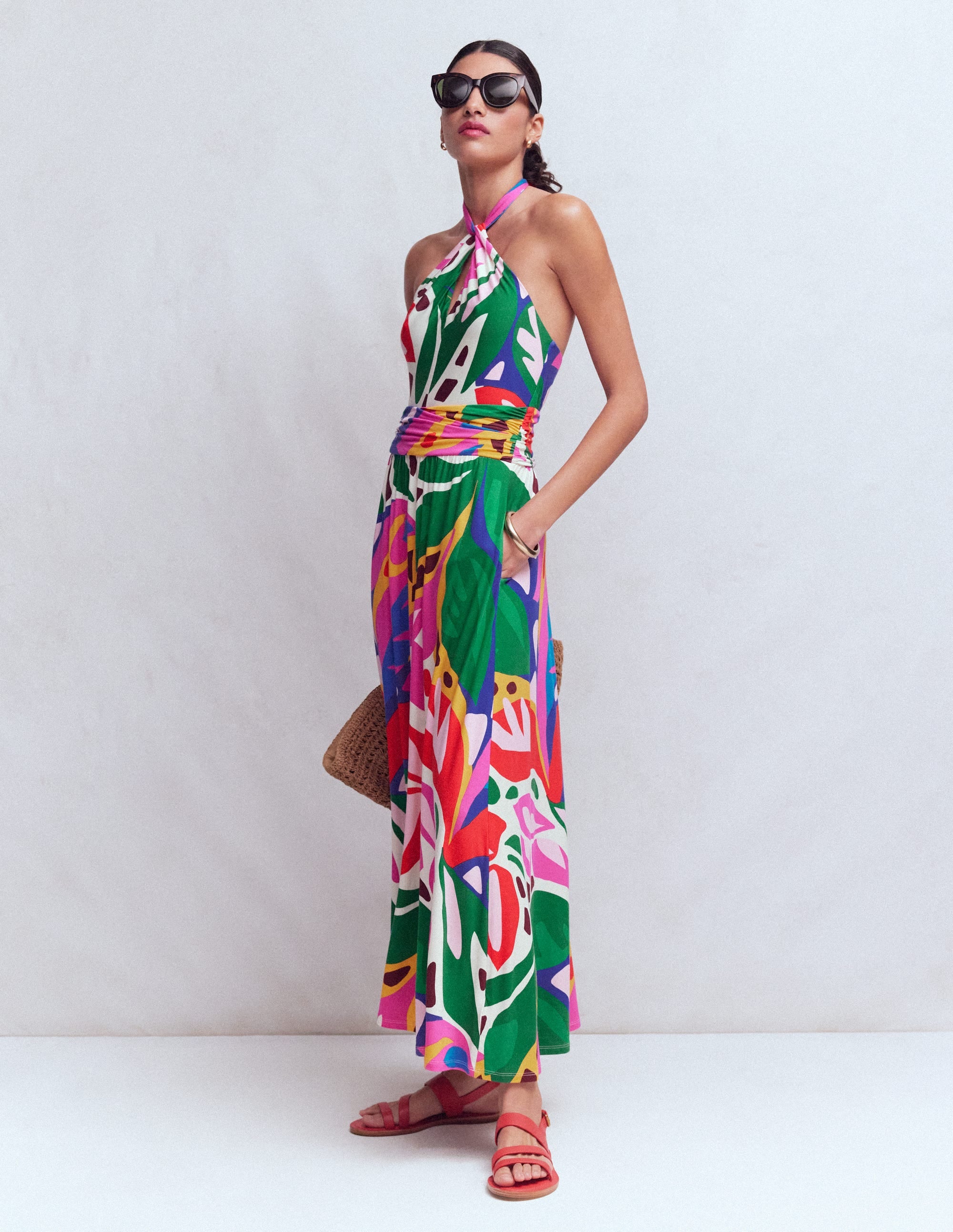 Sydney Twist Neck Jersey Dress