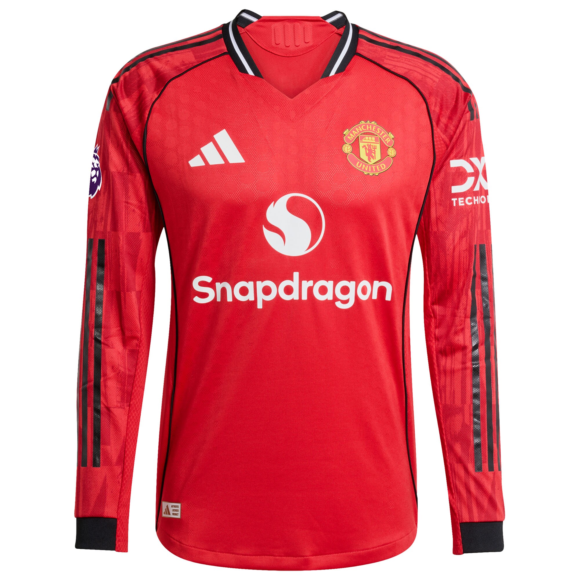 [LK] Manchester United Home 2025/26 Custom Authentic Long Sleeve Jersey - Red
