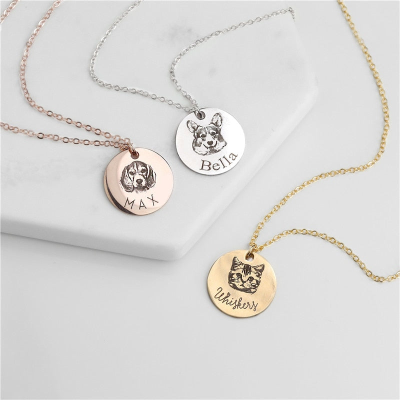 Custom Frenchie Necklace with image
