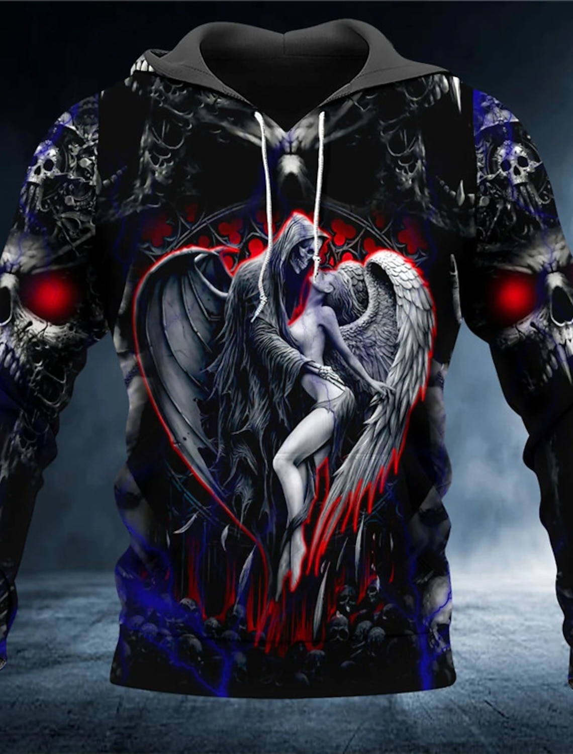 Men's Skull Graphic Prints Hoodie Hoodies Sweatshirt Streetwear