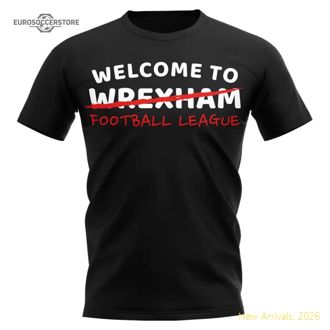Official Wrexham Football League T-shirt (black) - Premium Quality