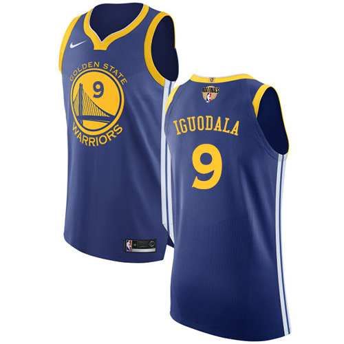 Blue Nike State Warriors #9 Warriors Jersey - Breathable Material