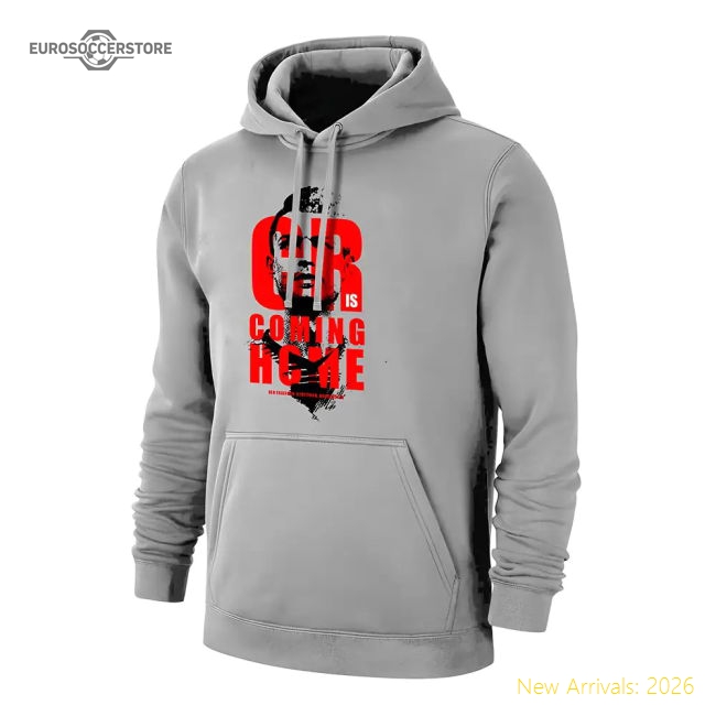 Ronaldo CR is COMING HOME footer with hood, grey