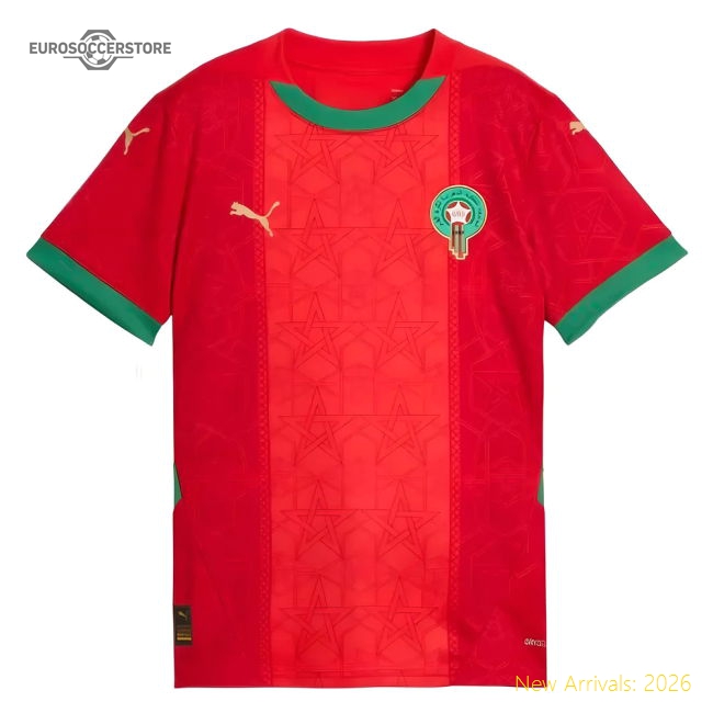 Official Morocco Kids 20242025 Home Shirt () 7years Quickdry