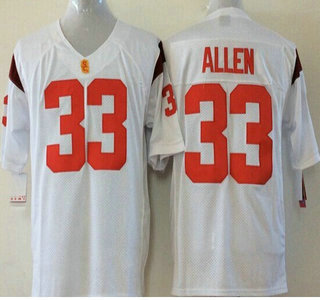 Men's None White 2015 moisture wicking Marcus Allen #33 high quality