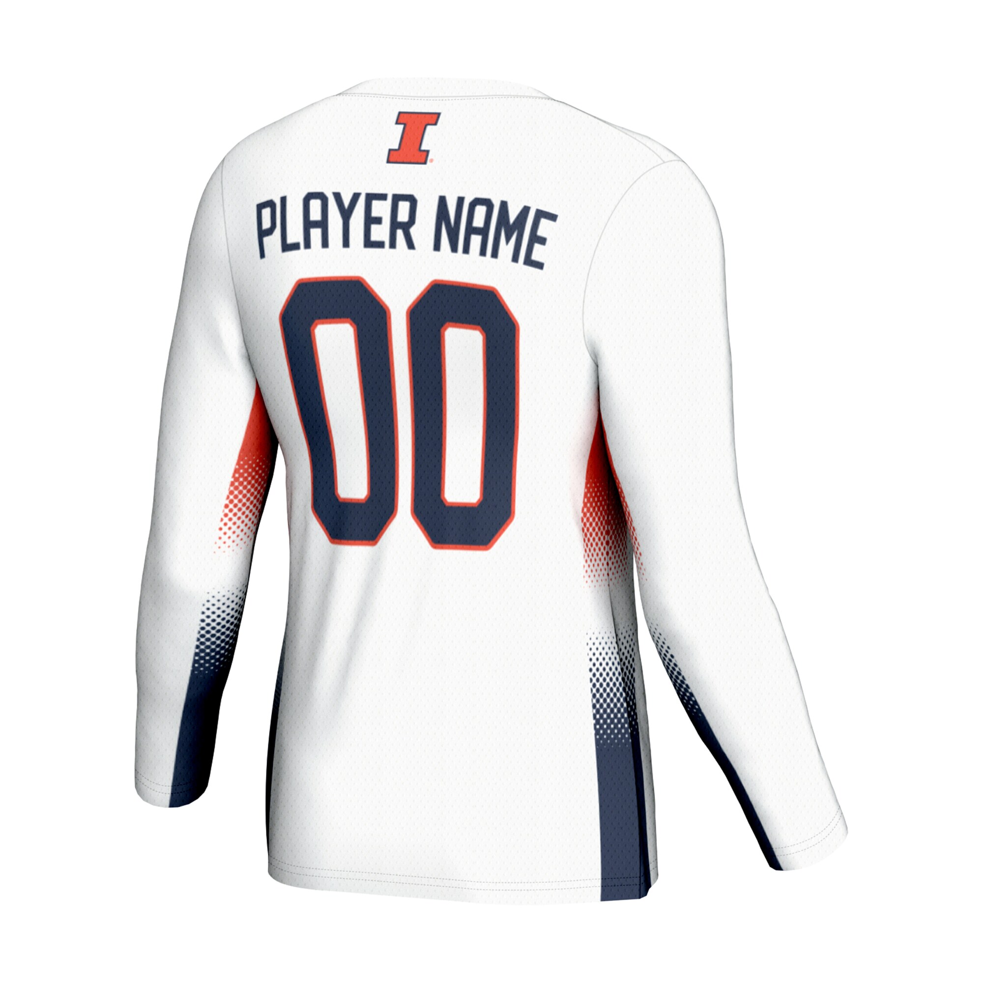 [NJP] Illinois Fighting Illini GameDay Greats Unisex NIL Lightweight Volleyball Jersey - White