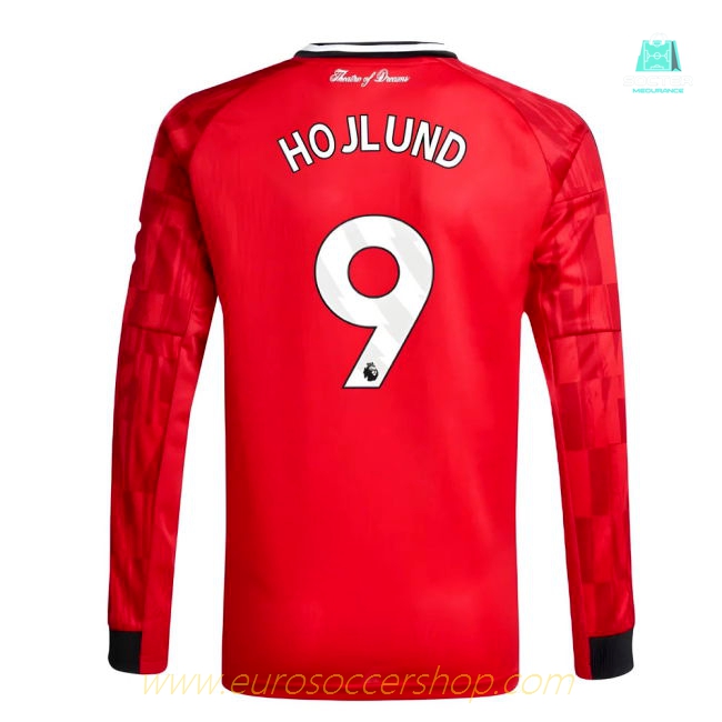 2025-2026 Man Utd Long Sleeve Home Shirt (Kids) (Hojlund 9)