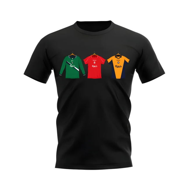 Official Licensed Replica Liverpool Retro Shirt T Shirt Black Owen...