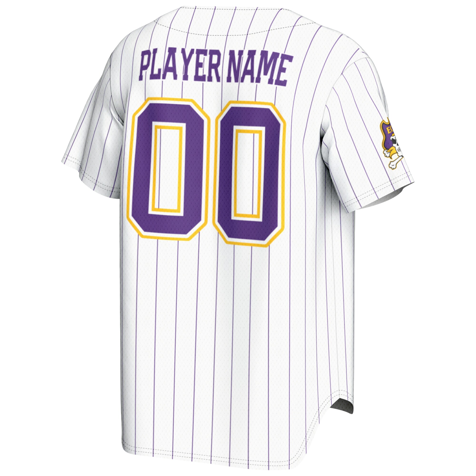 [NJP] ECU Pirates GameDay Greats NIL Pick-A-Player Lightweight Baseball Jersey - White