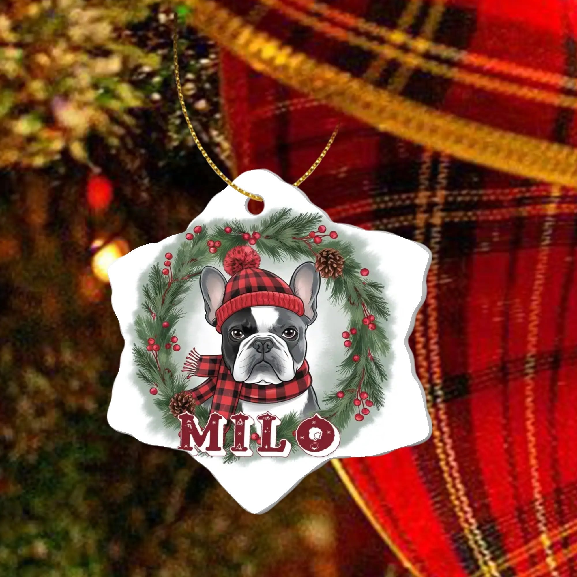 Minimal-Aesthetic Personalized Ornaments For Frenchie Lovers With You...