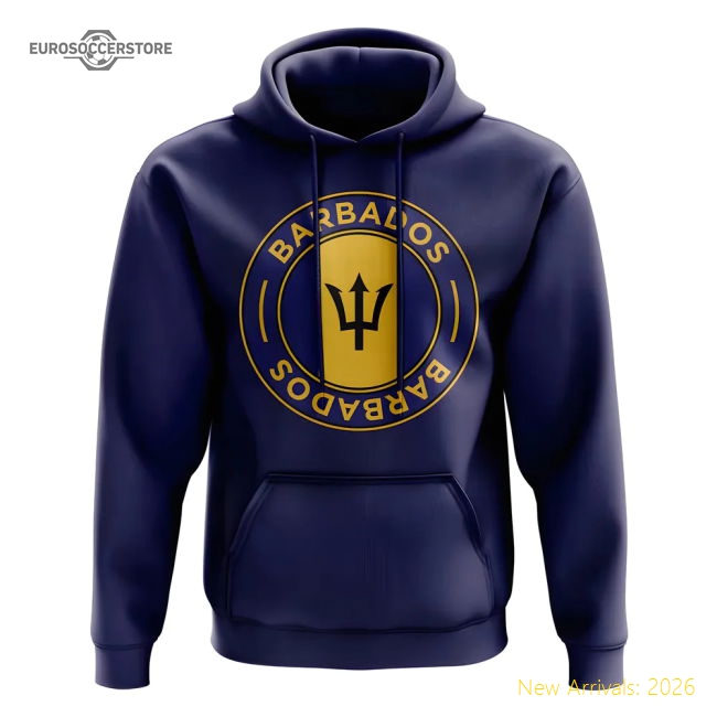Barbados Football Badge Hoodie (navy) - Competitive Price