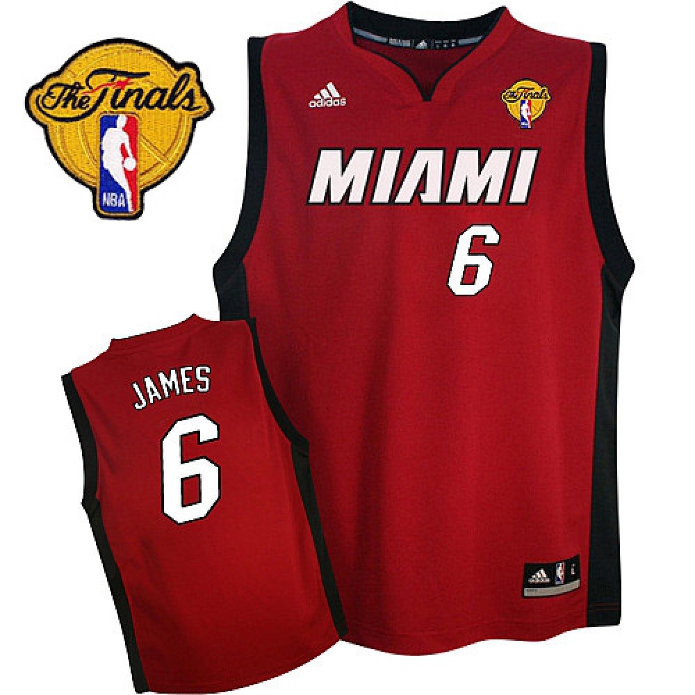 Collector's Item Retro Men's Heat #6 LeBron Red Basketball Jersey