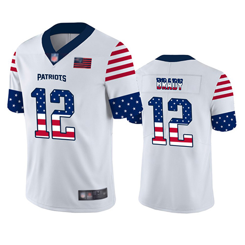NFL NE Patriots Tom Brady #12 Limited White Authentic Jersey