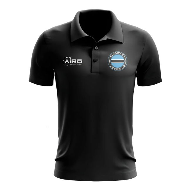 Championship Botswana Football Polo Shirt (Black) Climate-Control