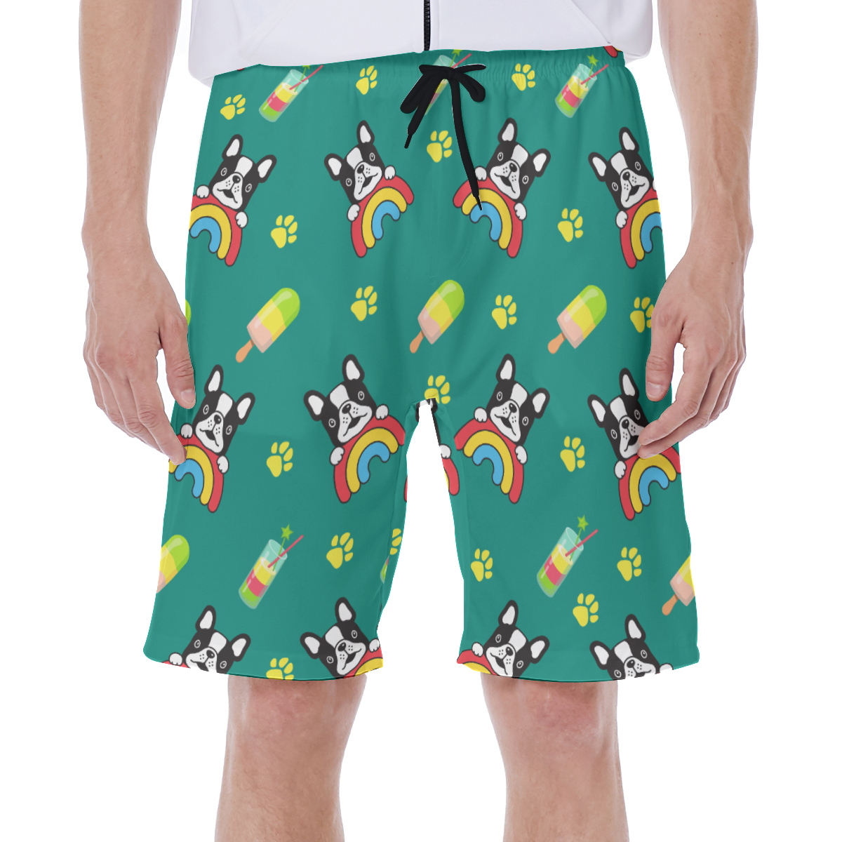 French Bulldog Lover Oscar Men's Beach Shorts Perfect Gift Idea