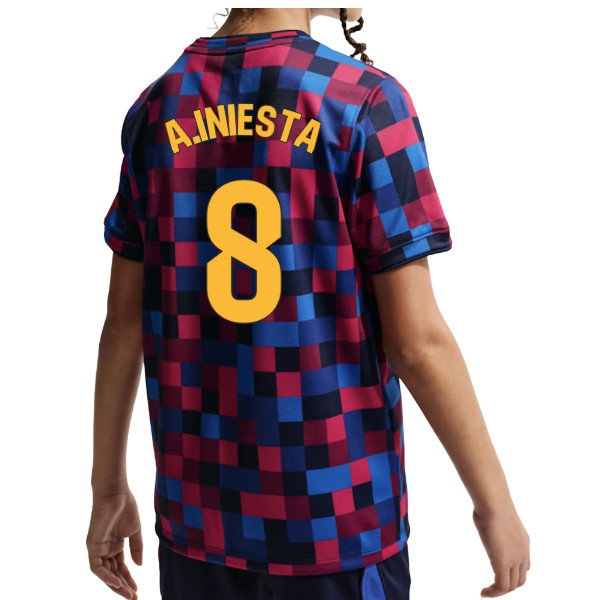 [JGK] 2026-2027 Barcelona Pre Match Shirt (Kids) (A.Iniesta 8)