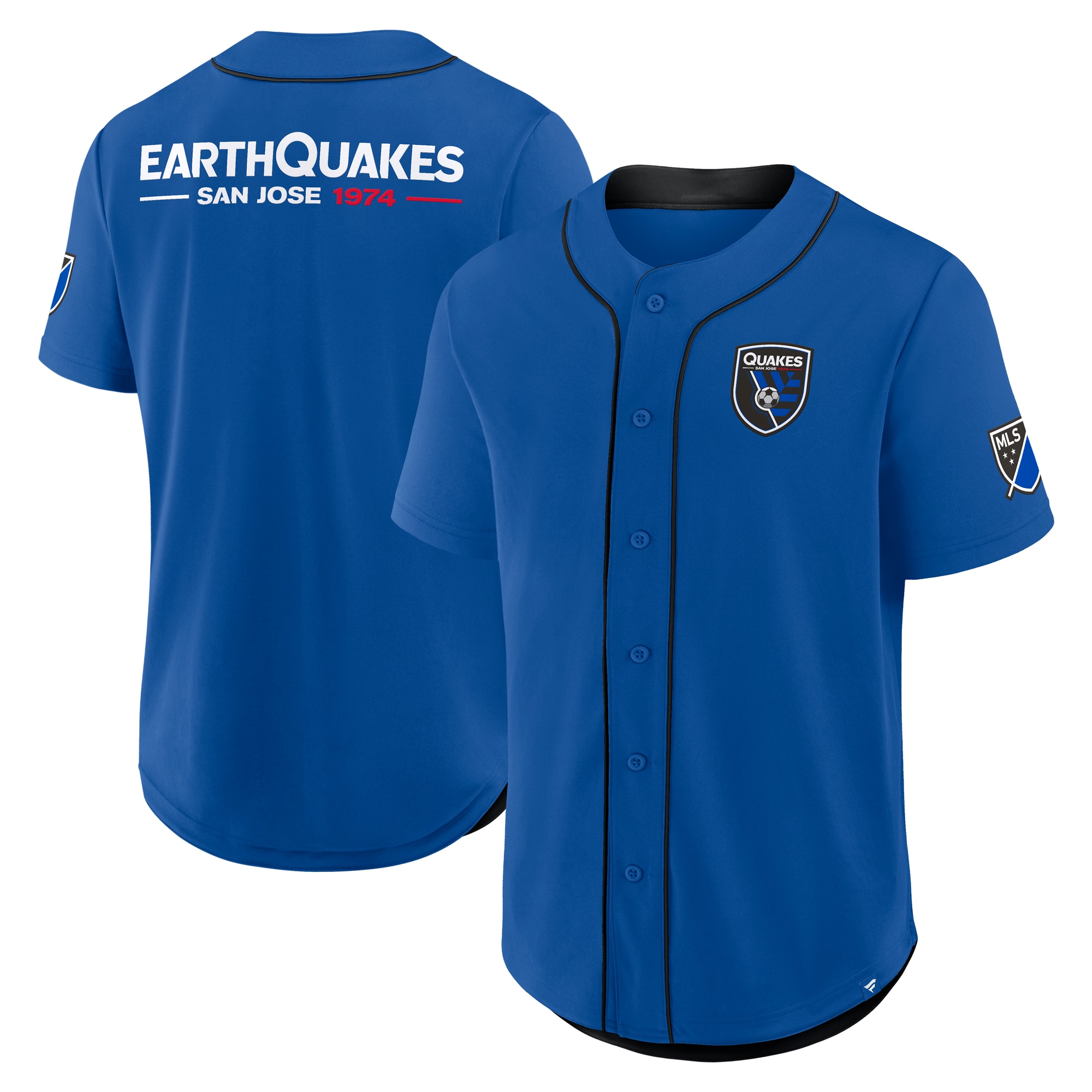 [JED] Women's San Jose Earthquakes Injury Time Baseball Jersey - Blue