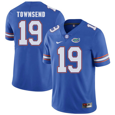 Men's None Blue 2024 game day Johnny Townsend #19 stitched Jersey