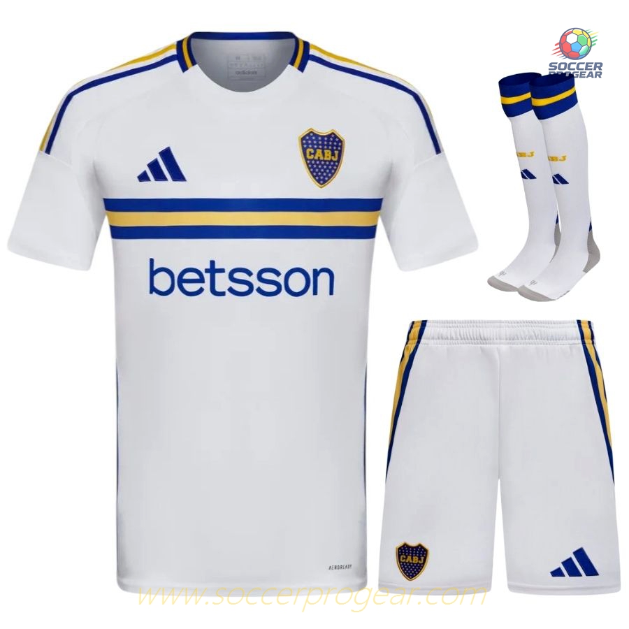 Boca Junior Away Kids Edition Jersey Set Soccer Jersey 2024-25 Edition