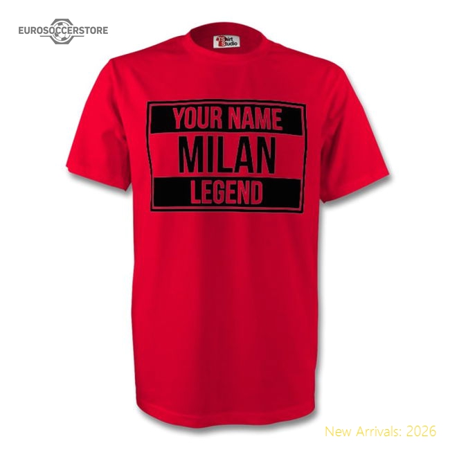 Fan-Favorite Your Name Ac Milan Legend Tee (Red) - Kids
