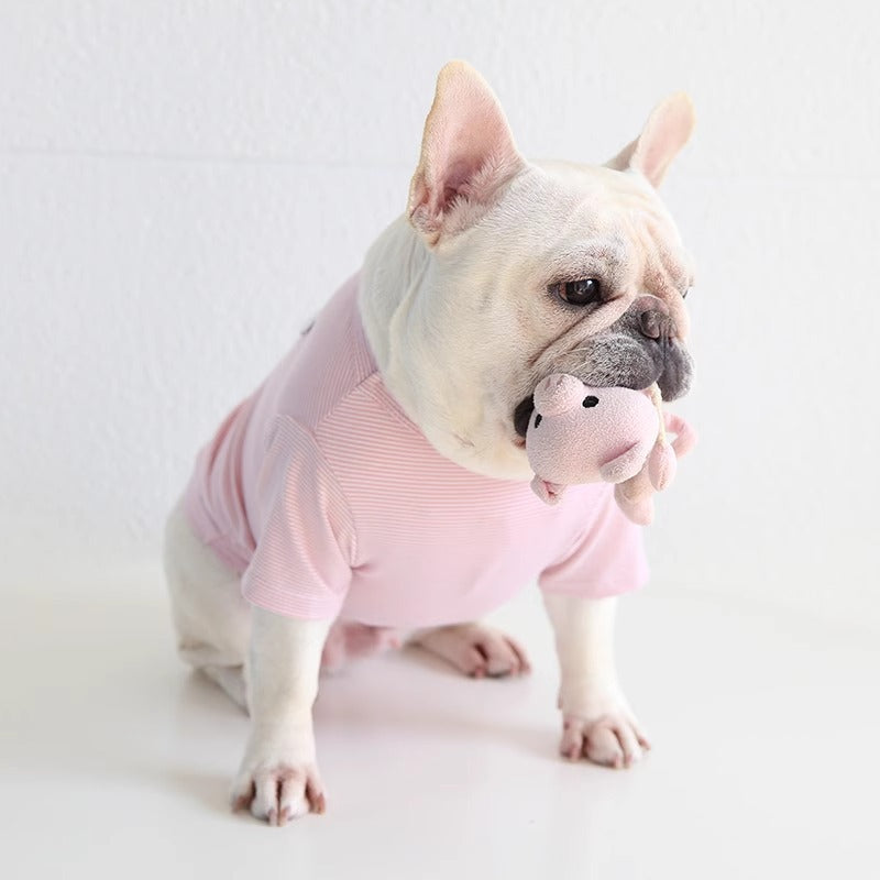 FrozTee Frenchie Polar Bear T-Shirt – Soft Breathable Summer Dog Tee
