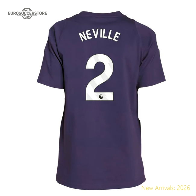 Soft Man Utd Kids Jersey Neville 2025-2026 Climacool Stretchy