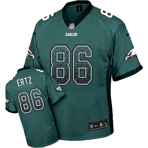 Authentic NFL PHI Eagles #86 Zach Ertz Green Elite Jersey - Fan App...
