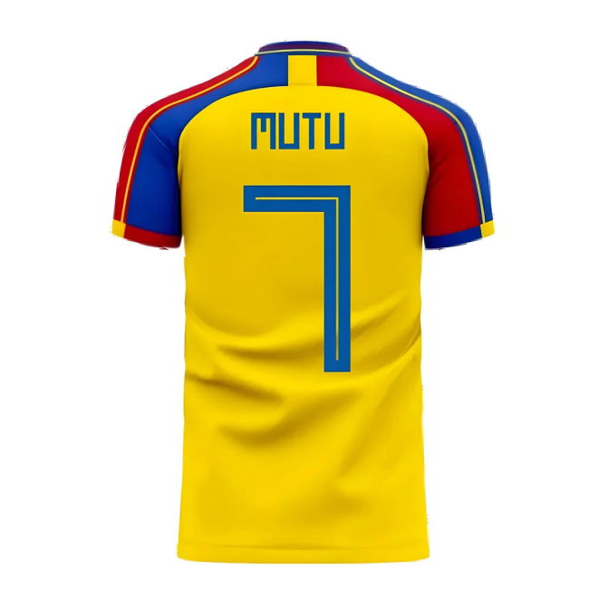 Romania 2025-2026 Home Concept Football Kit (Libero) (Mutu 7)