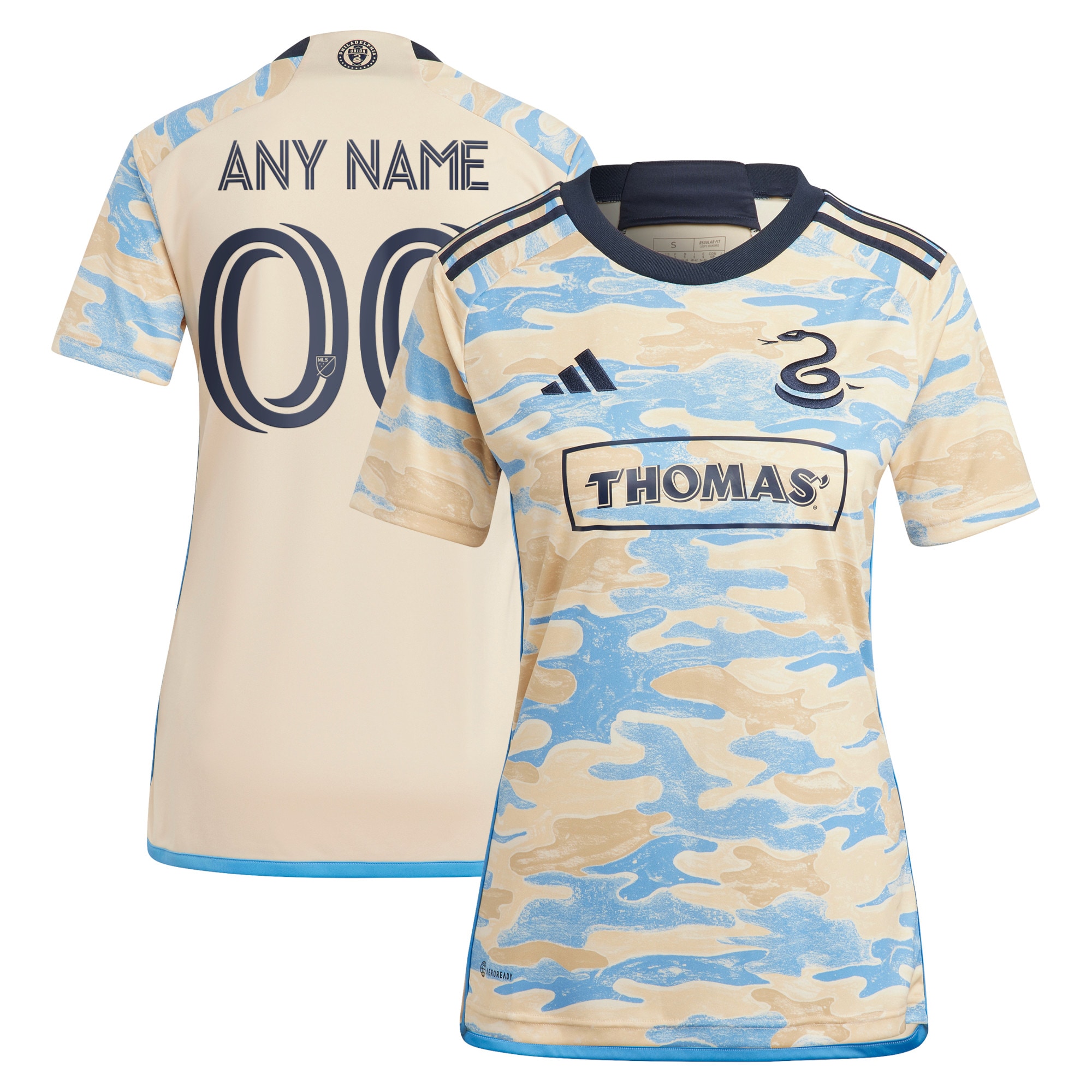 [JED] Philadelphia Union Women's 2023 For Philly Replica Custom Jersey - Tan