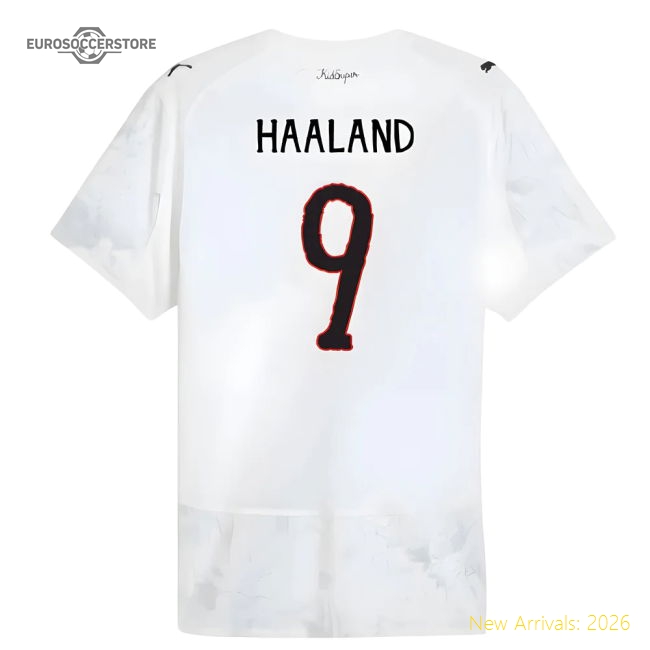 Premium Kids Football Team Haaland Jersey 2025-2026 Stretchy
