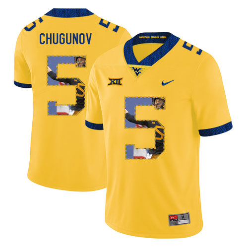 Men's None Yellow 2024 official licensed Chris Chugunov #5 moisture